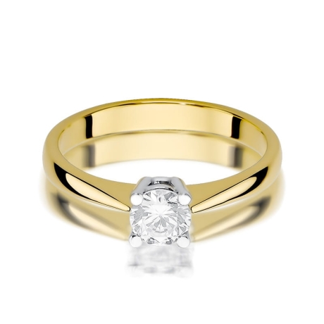 Przejdź do produktu Pierścionek zaręczynowy z żółtego złota z diamentem 0,50ct Fire Of Love