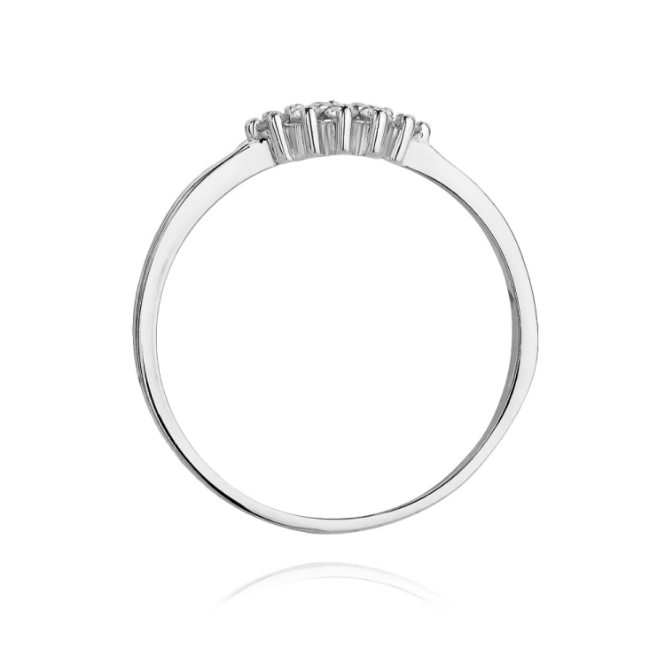 Pierścionek zaręczynowy z białego złota z diamentami 0,11ct Fire Of Love GW-427-b