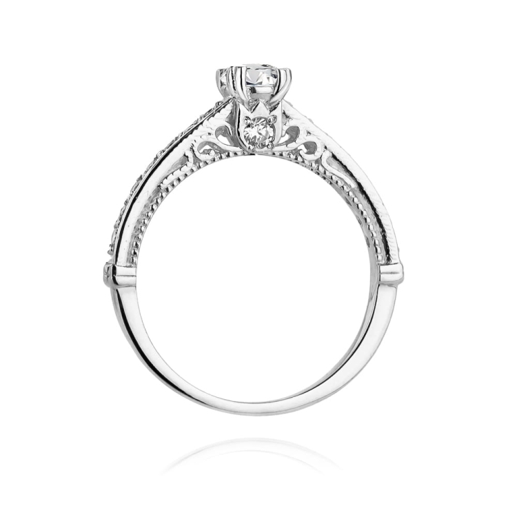 Pierścionek zaręczynowy z białego złota z diamentami 0,56ct Fire Of Love BW-439-b