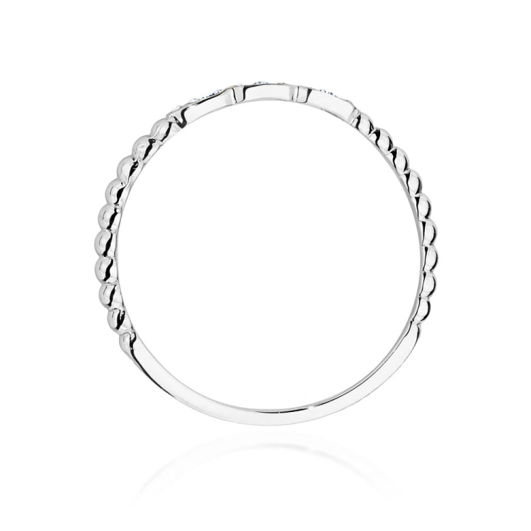 Pierścionek zaręczynowy z białego złota z diamentami 0,03ct Fire Of Love BW-479-b