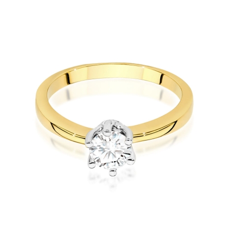 Przejdź do produktu Pierścionek zaręczynowy z żółtego złota z diamentem 0,50ct Fire Of Love