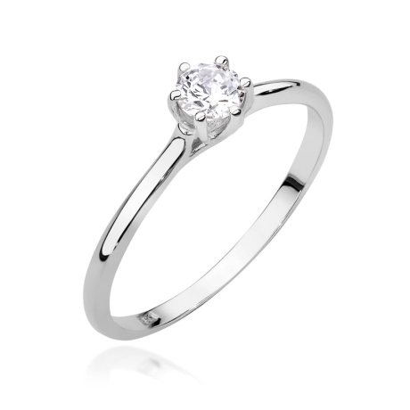 Przejdź do produktu Pierścionek zaręczynowy z białego złota z diamentami 0,26ct Fire Of Love
