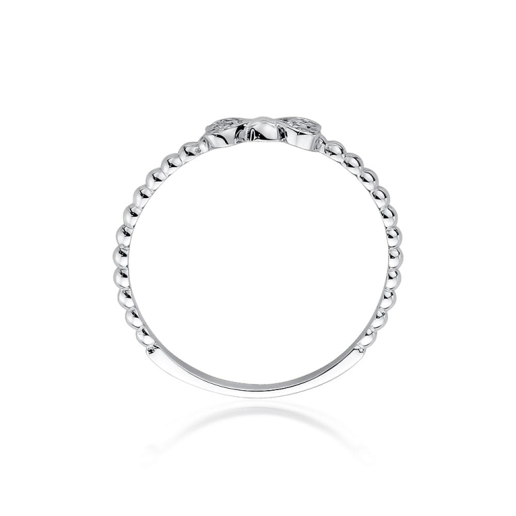 Pierścionek zaręczynowy z białego złota z diamentami 0,03ct Fire Of Love BW-523-b