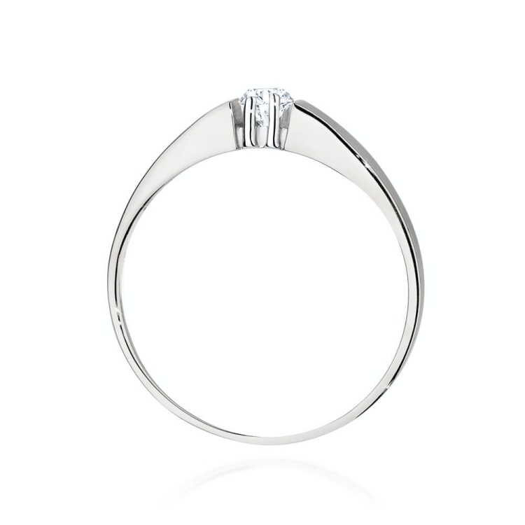 Pierścionek zaręczynowy z białego złota z diamentem 0,08ct Fire Of Love BW-524-0,08ct-b