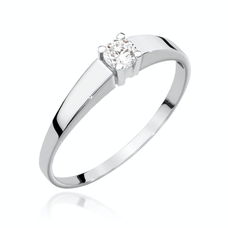 Przejdź do produktu Pierścionek zaręczynowy z białego złota z diamentem 0,20ct Fire Of Love 