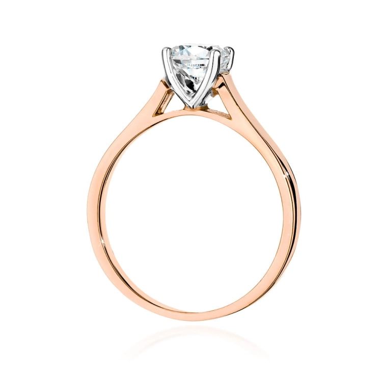 Pierścionek zaręczynowy z różowego złota z diamentem 0,70ct Fire Of Love GW-526-0,70ct-r