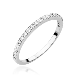 Pierścionek zaręczynowy z białego złota z diamentami 0,18ct Fire Of Love BW-531-b