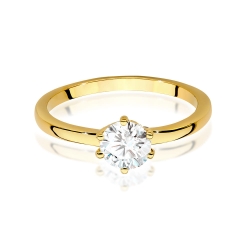 Pierścionek zaręczynowy z żółtego złota z diamentem 0,70ct Fire Of Love GW-535-0,70ct