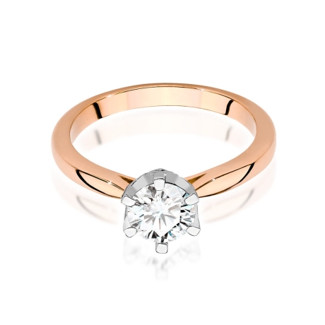 Przejdź do produktu Pierścionek zaręczynowy z różowego złota z diamentami 0,76ct Fire Of Love