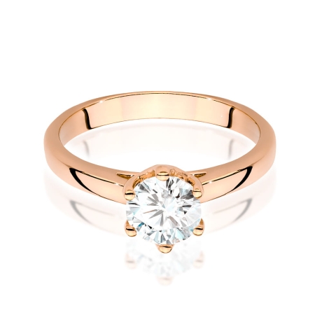Przejdź do produktu Pierścionek zaręczynowy z różowego złota z diamentem 1,00ct Fire Of Love 