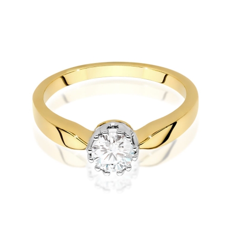 Przejdź do produktu Pierścionek zaręczynowy z żółtego złota z diamentem 0,40ct Fire Of Love