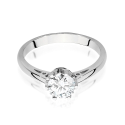 Pierścionek zaręczynowy z białego złota z diamentem 0,70ct Fire Of Love GW-542-0,70ct-b