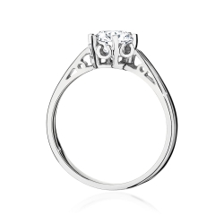 Pierścionek zaręczynowy z białego złota z diamentem 0,70ct Fire Of Love GW-542-0,70ct-b