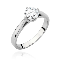 Pierścionek zaręczynowy z białego złota z diamentem 0,70ct Fire Of Love GW-543-0,70ct-b