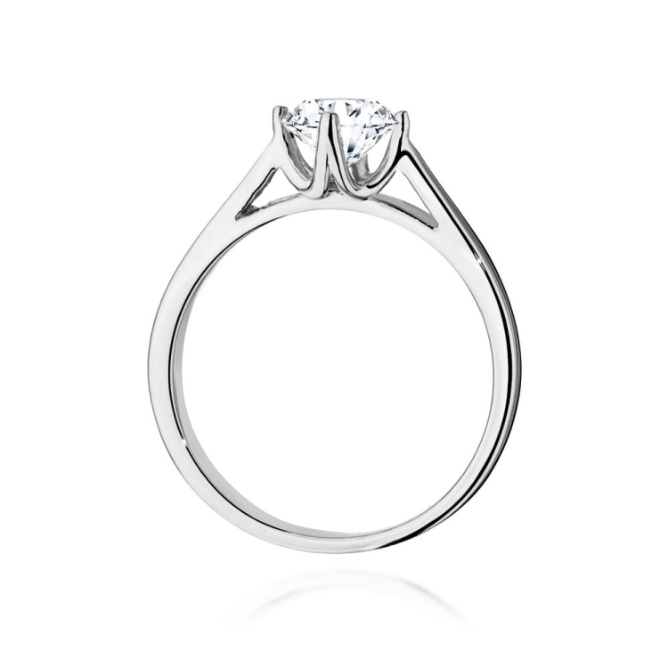 Pierścionek zaręczynowy z białego złota z diamentem 0,70ct Fire Of Love GW-543-0,70ct-b